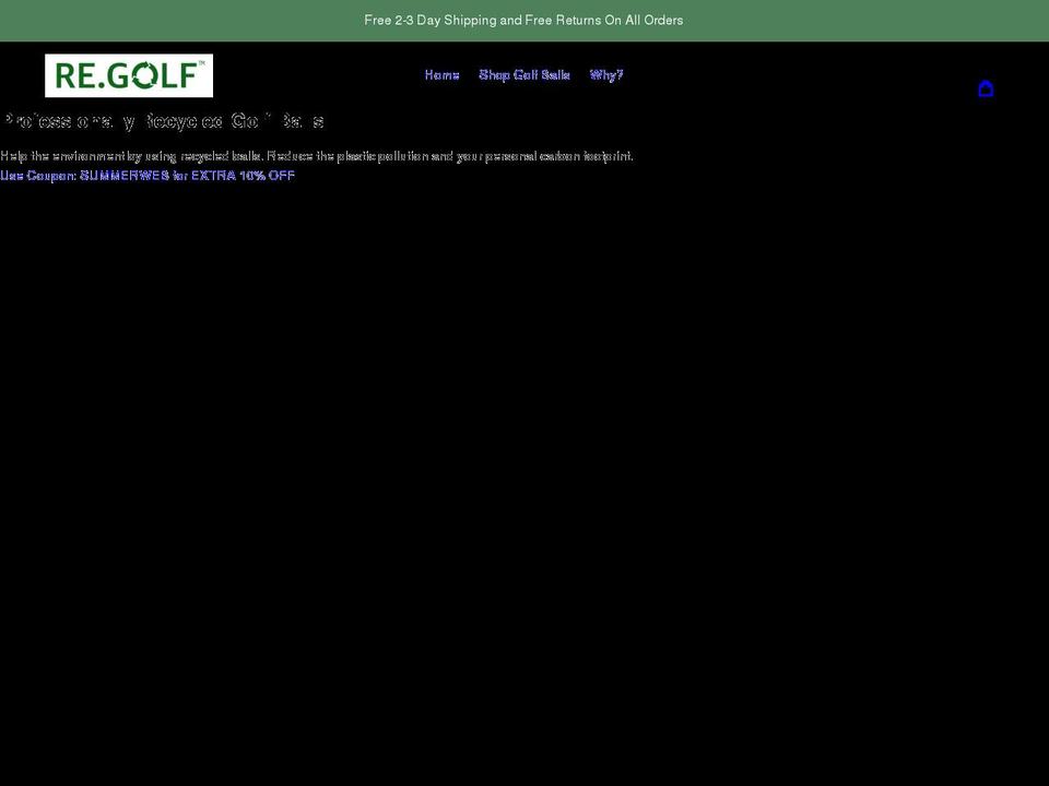 re.golf shopify website screenshot