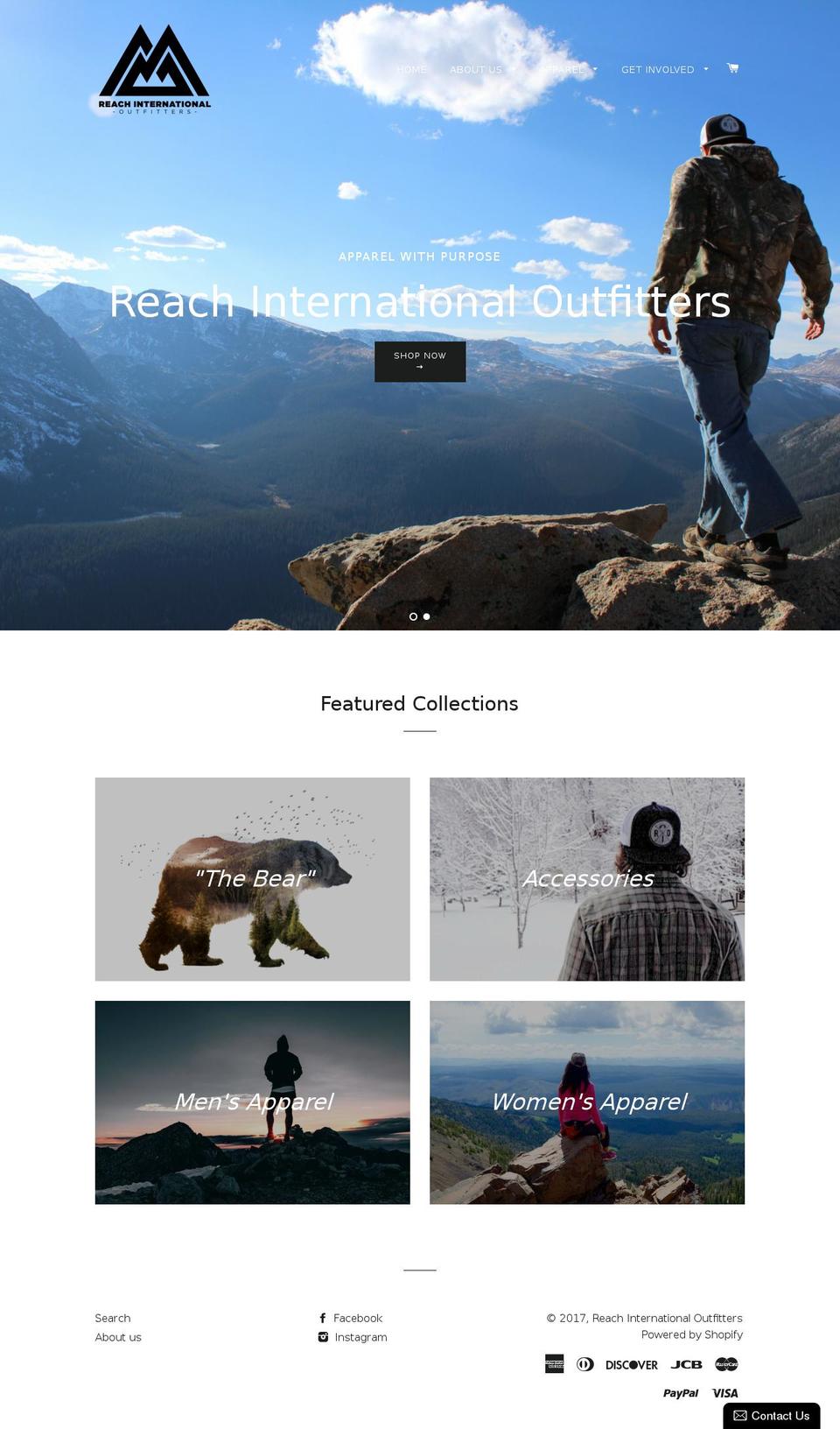 reachinternationaloutfitters.com shopify website screenshot