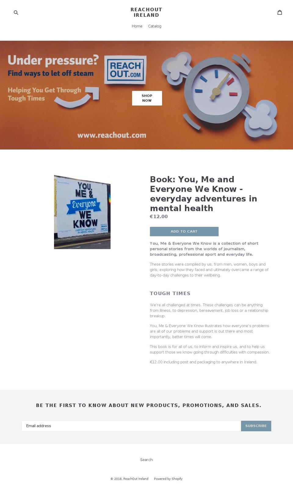 Snow Shopify theme site example reachoutshop.com