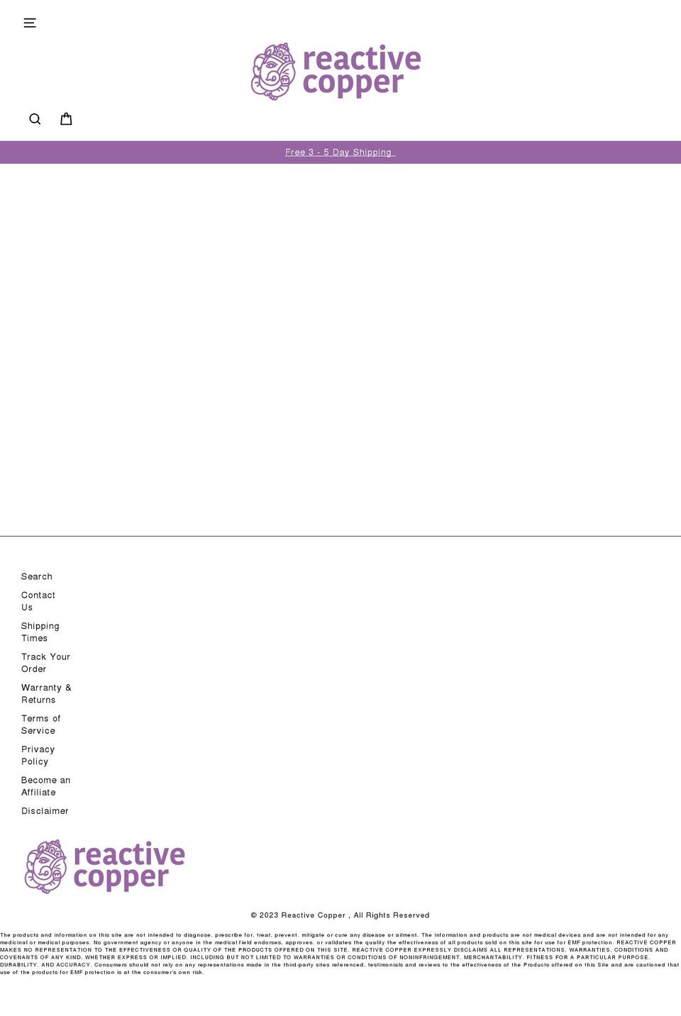 reactivecopper.com shopify website screenshot