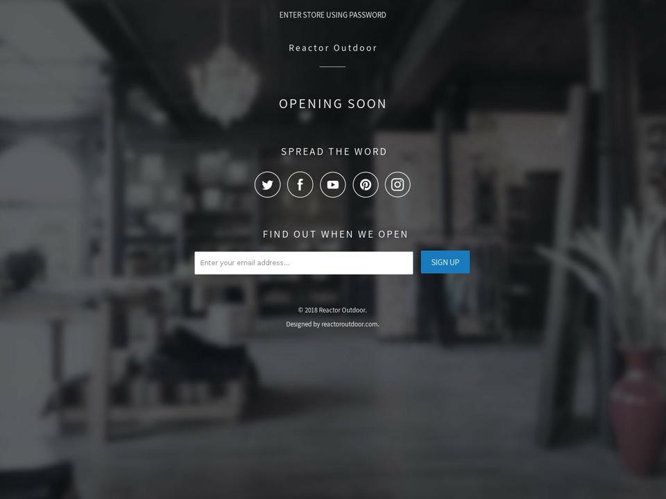 reactoroutdoor.com — Shopify storefront screenshot