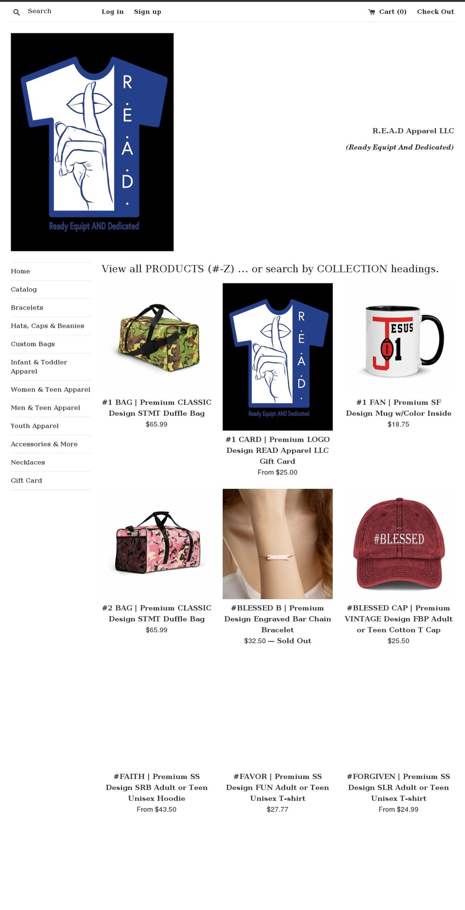 read-apparel.com shopify website screenshot