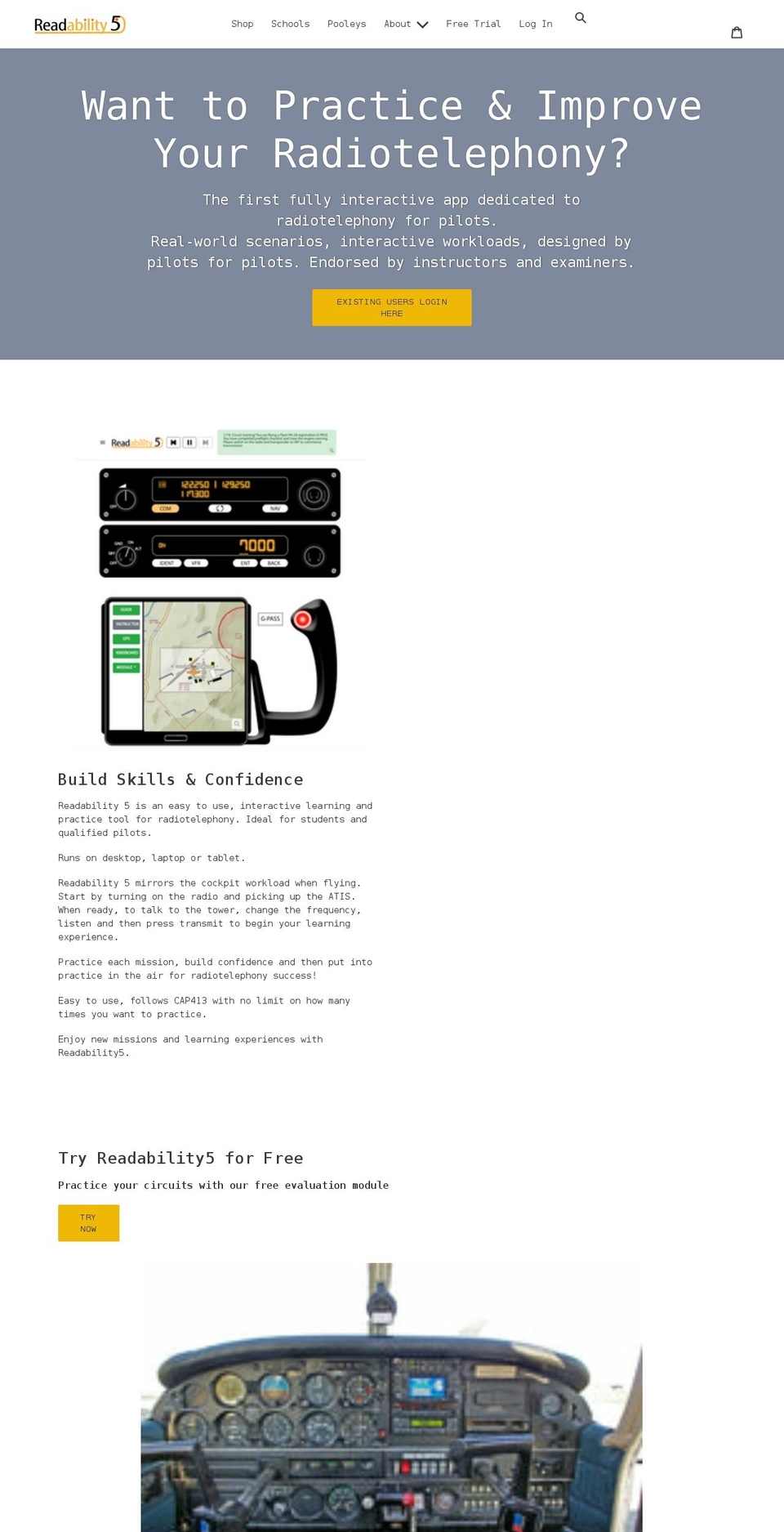 readability5.com shopify website screenshot