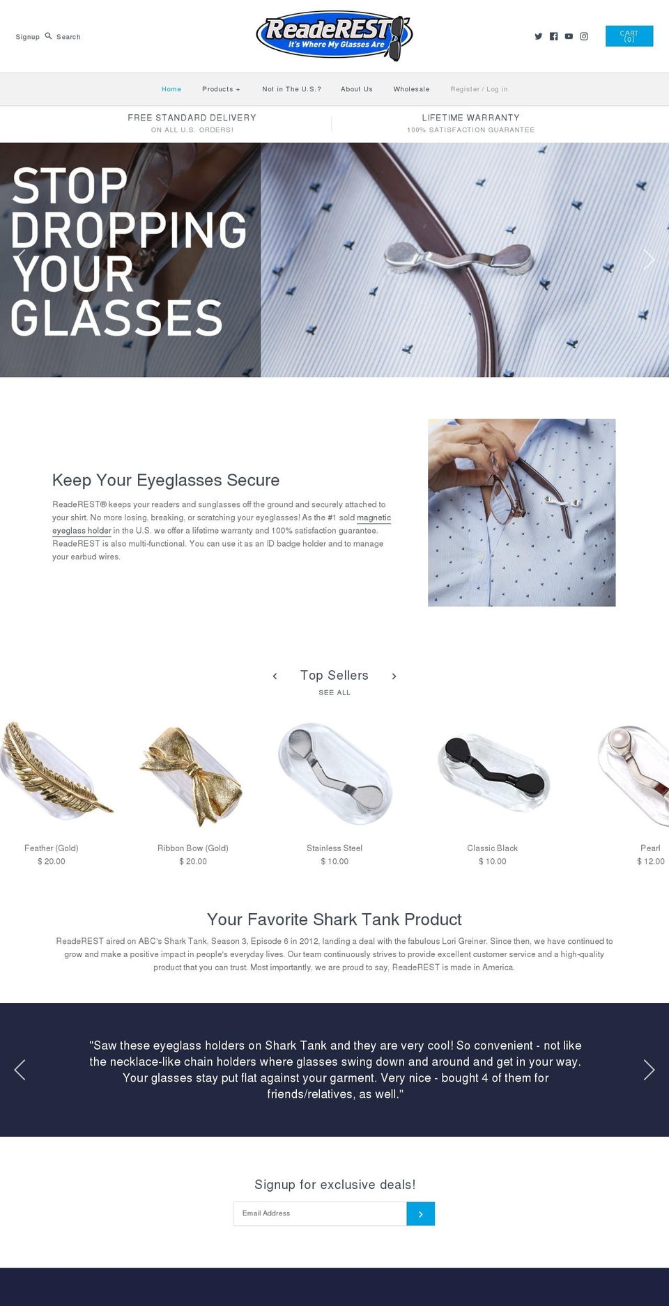 readerest.net shopify website screenshot