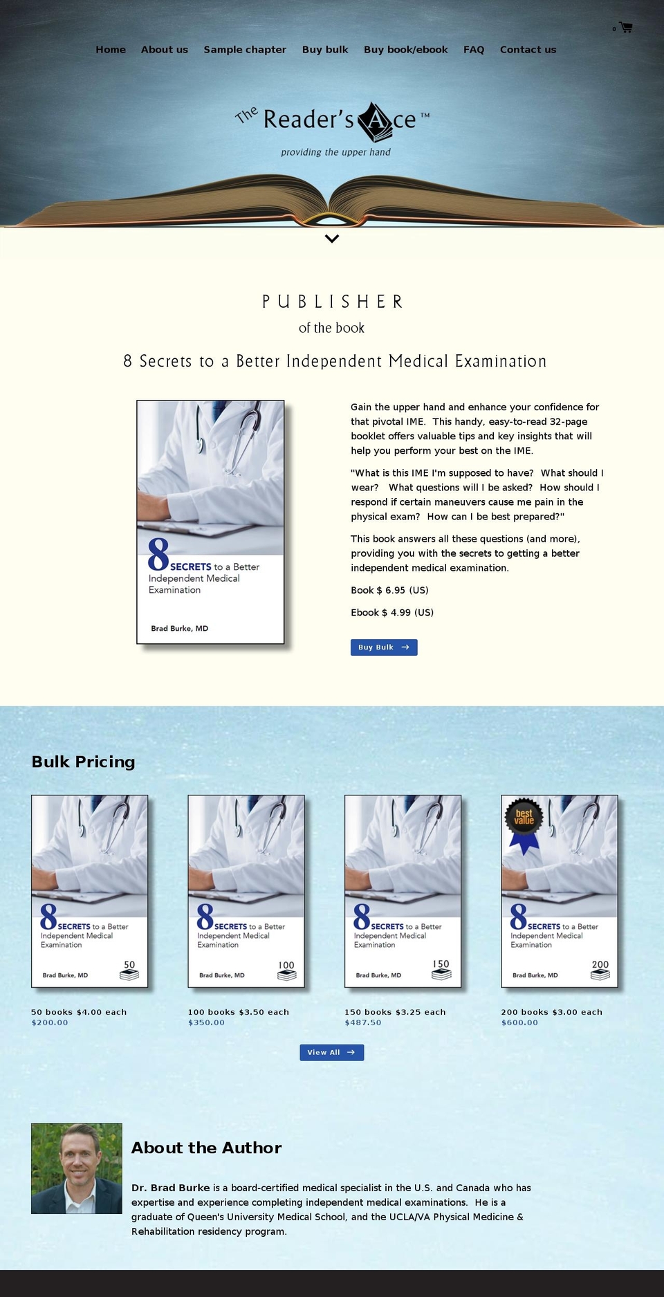 readersace.com — Shopify storefront screenshot