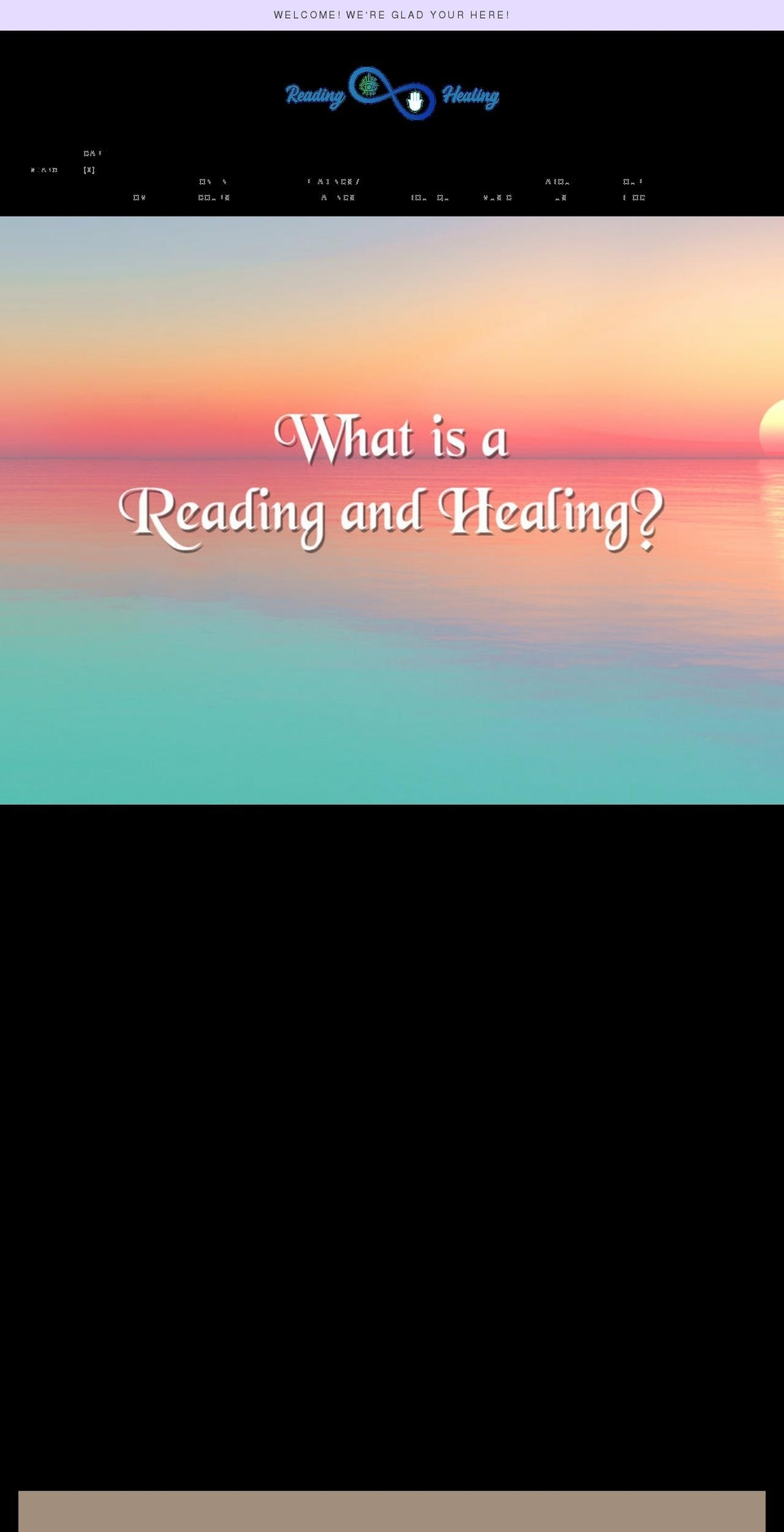readingandhealing.com shopify website screenshot
