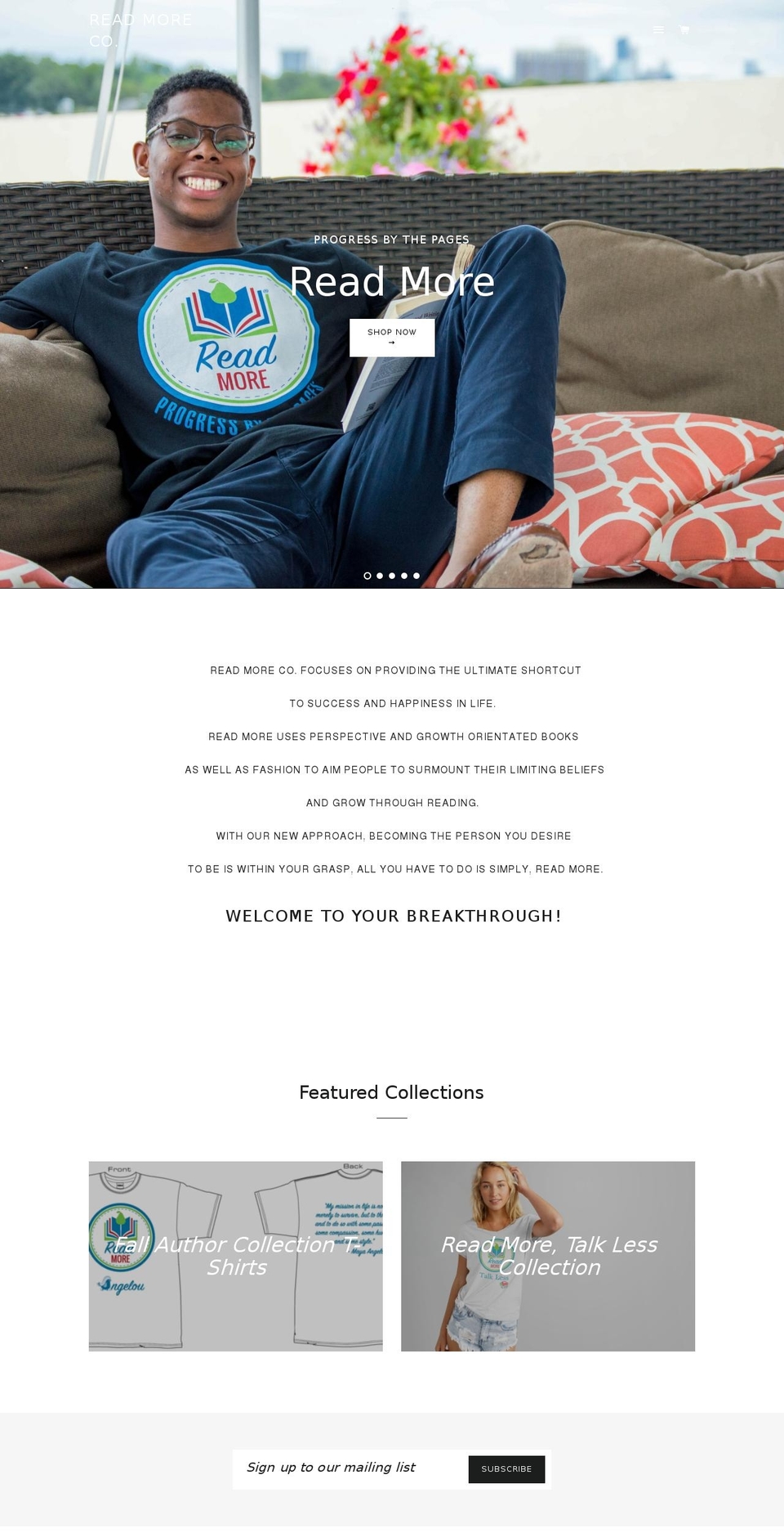 readmoreco.com shopify website screenshot