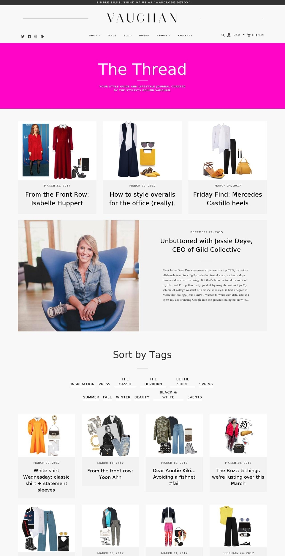 Vaughan Custom v0.4 Shopify theme site example readthethread.com