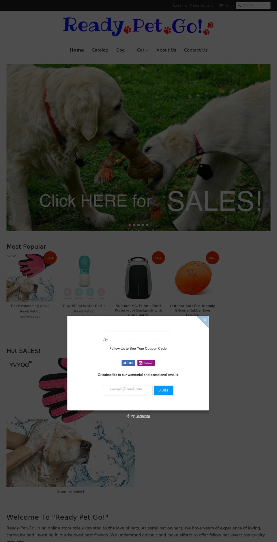 ready-petgo.com — Shopify storefront screenshot