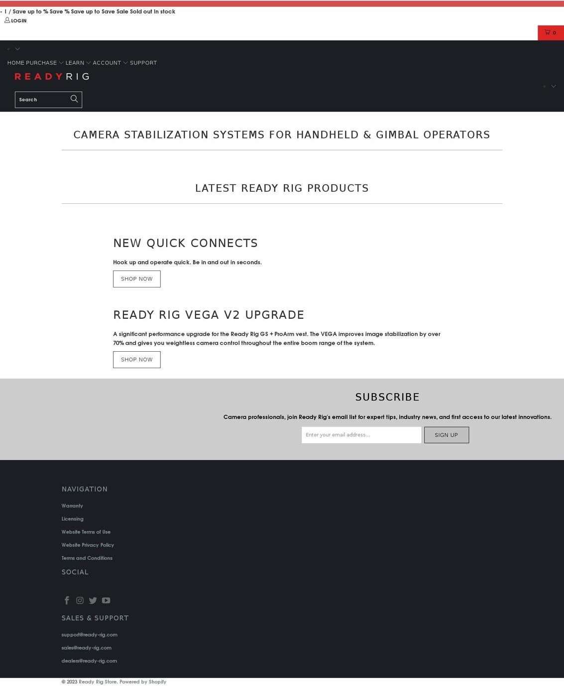 ready-rig.com shopify website screenshot