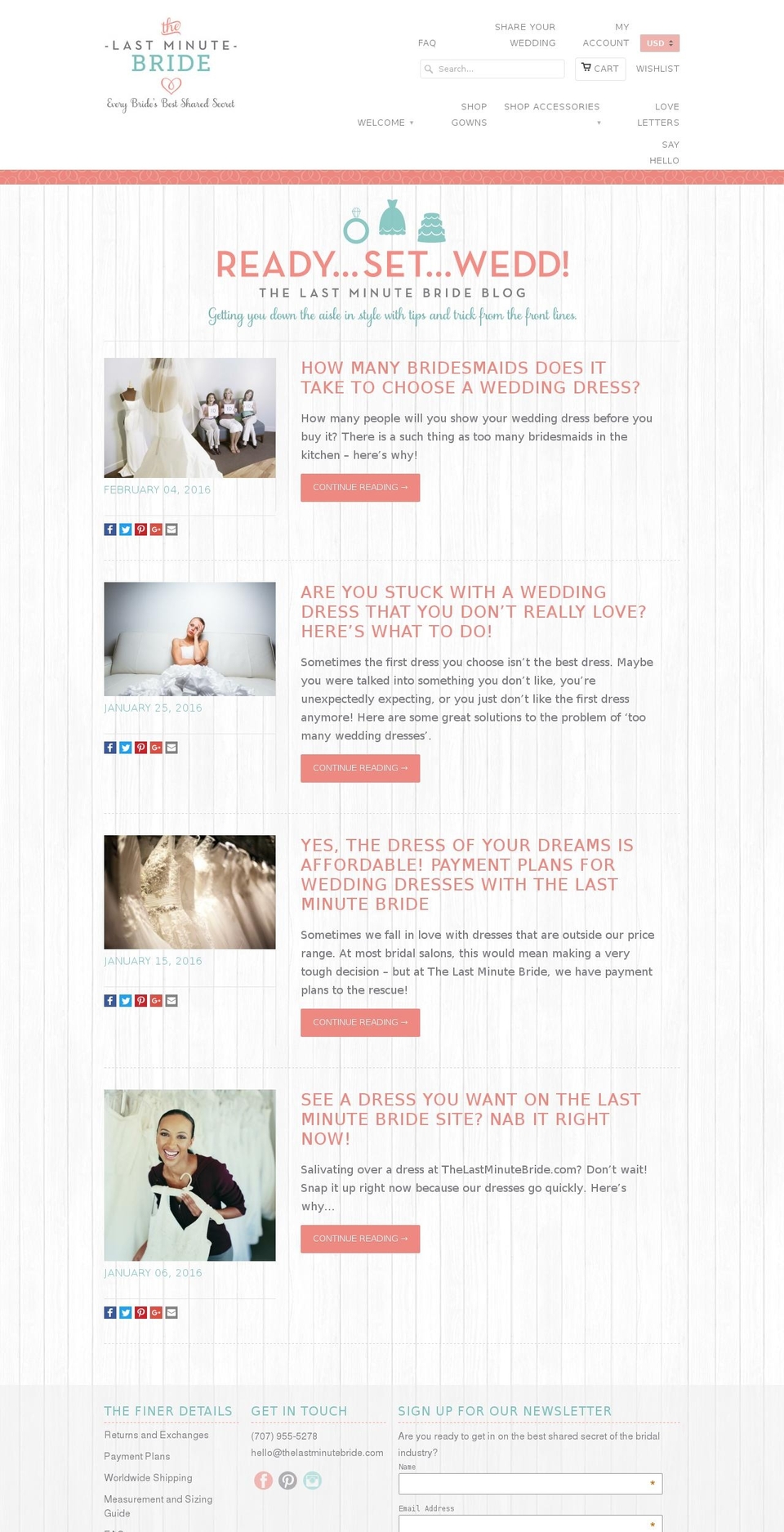 ready-set-wed.com shopify website screenshot