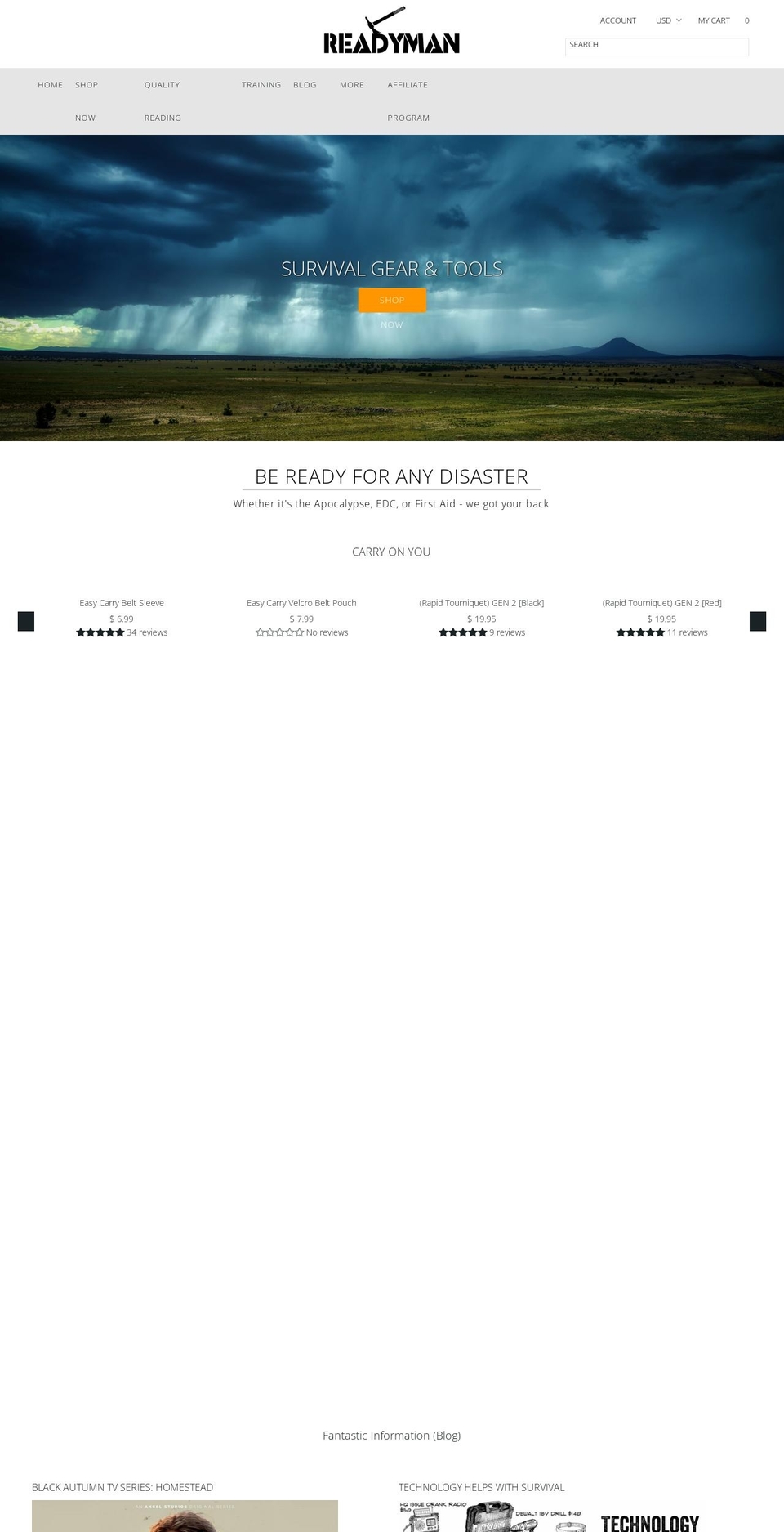 ready.men shopify website screenshot