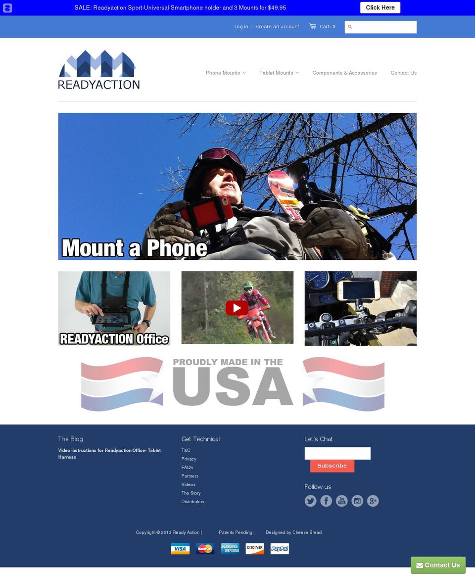 readyactiongo.com shopify website screenshot