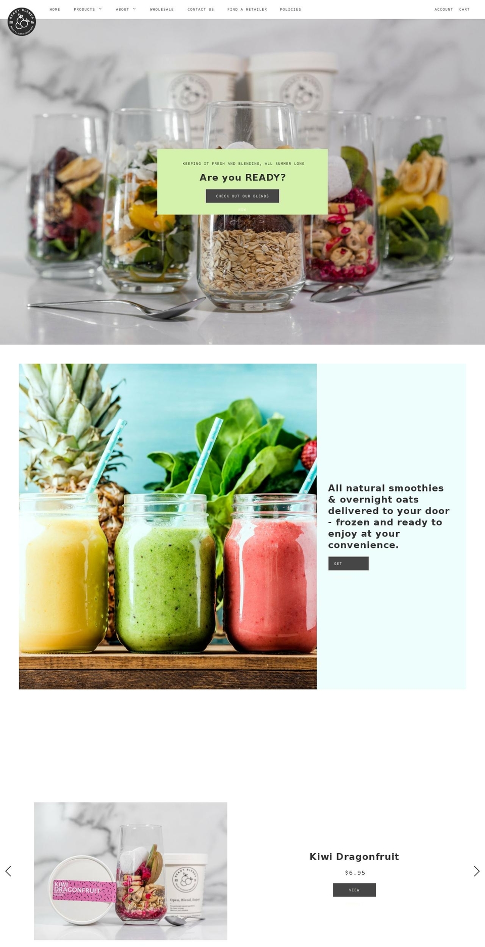 readyblends.com.au shopify website screenshot