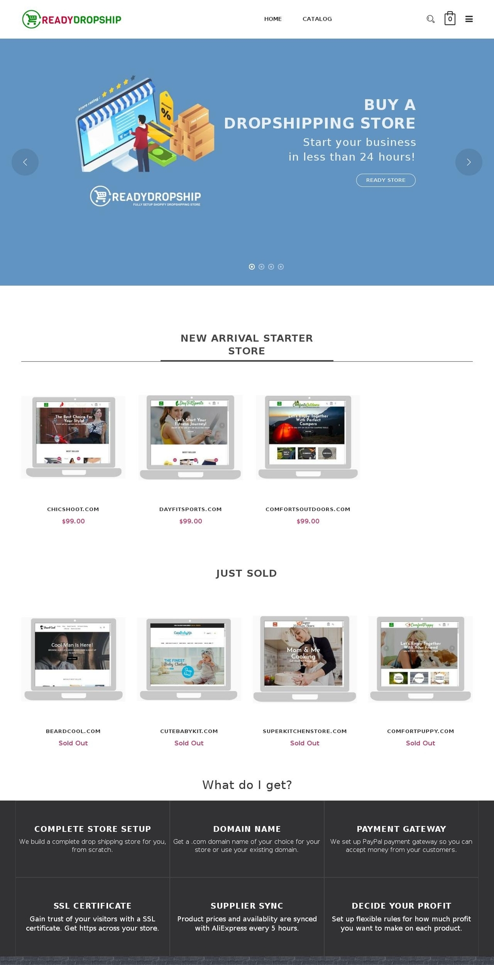 readydropship.com — Shopify storefront screenshot