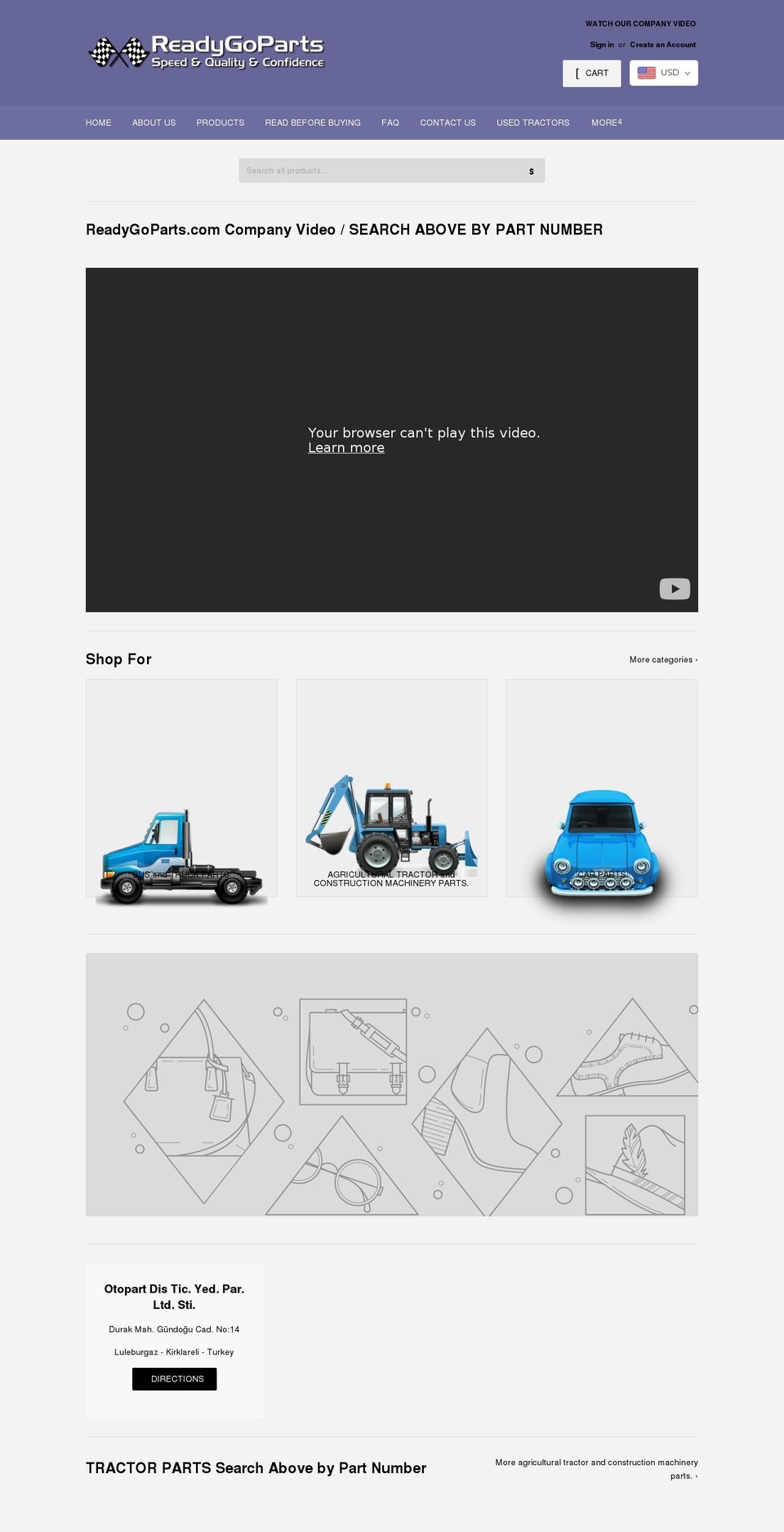 readygoparts.com — Shopify storefront screenshot