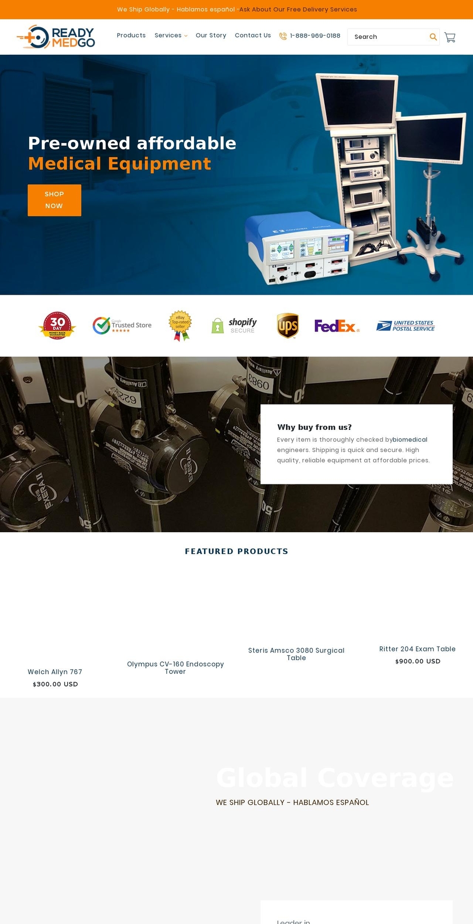 readymedgo.com — Shopify storefront screenshot