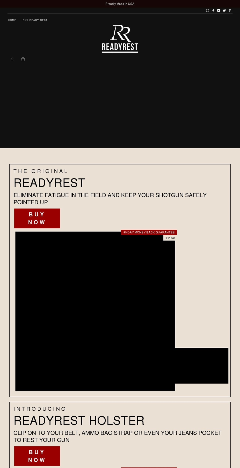readyrest.com shopify website screenshot