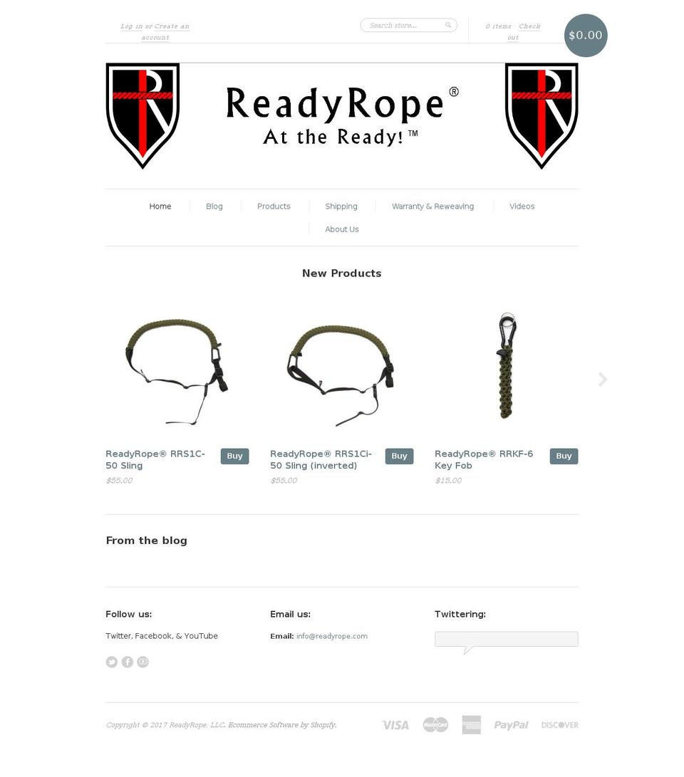 readyrope.com shopify website screenshot