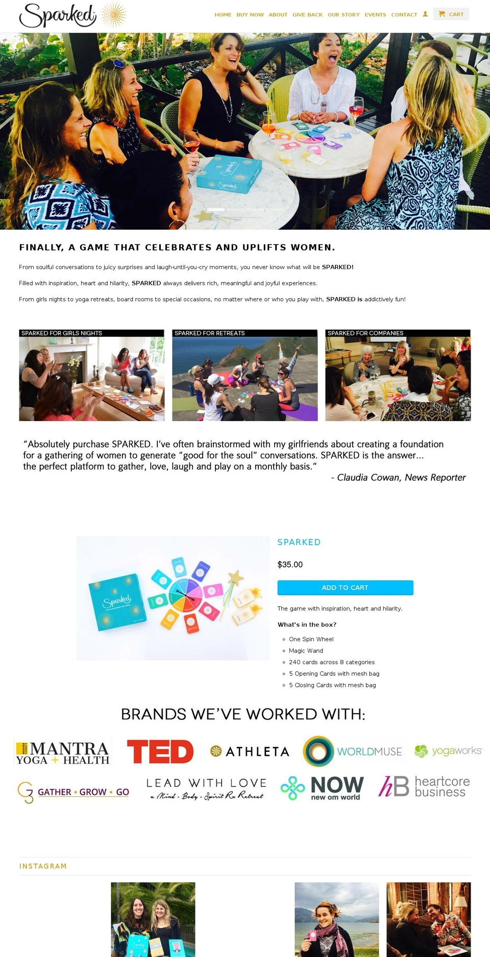 readysetsparked.com shopify website screenshot