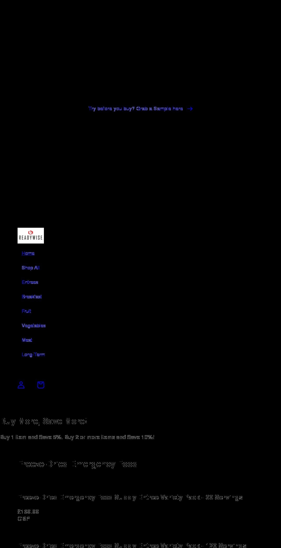 readywise.co.uk shopify website screenshot