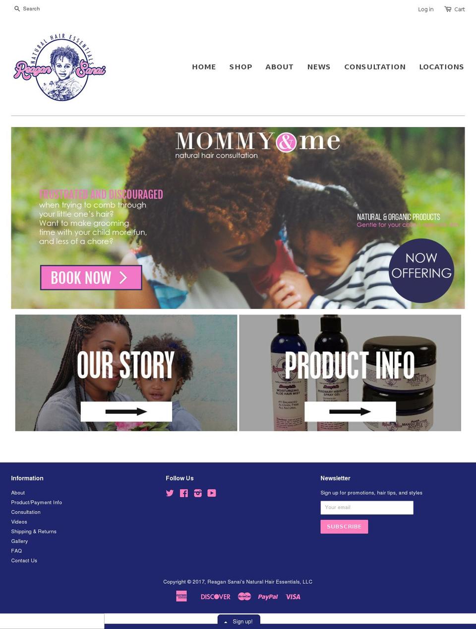 reagansanai.com shopify website screenshot