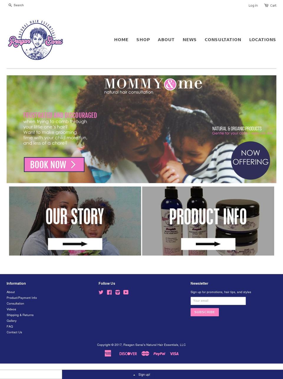 reagansanaisessentials.com shopify website screenshot