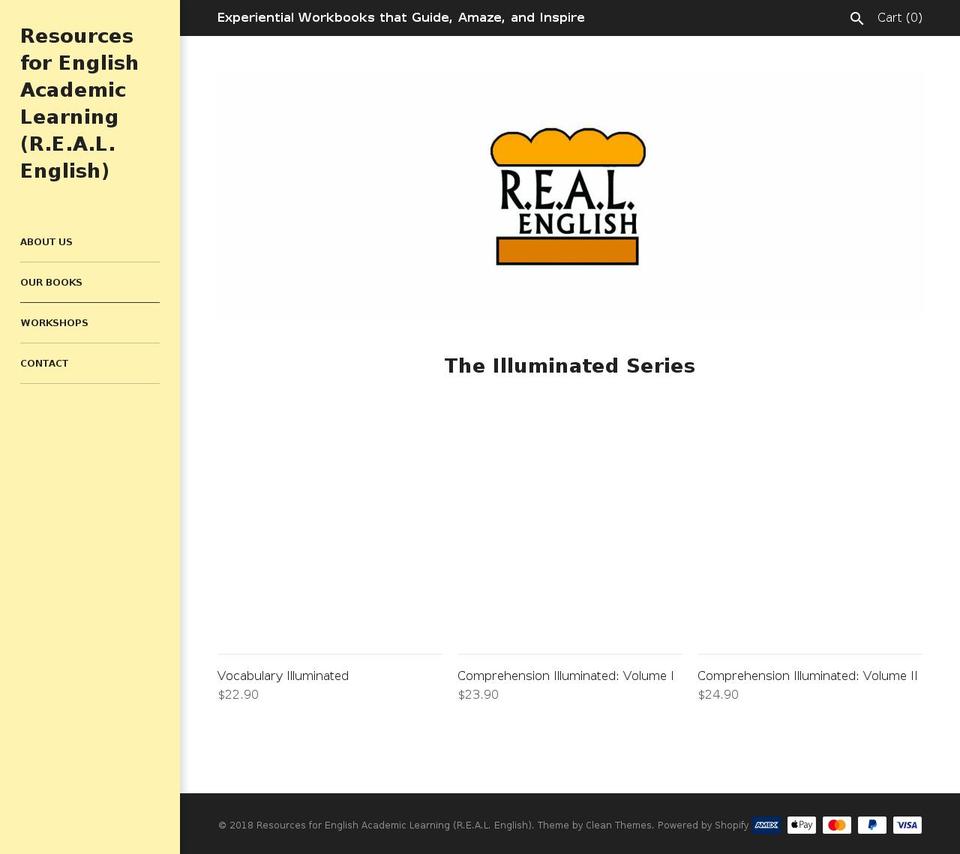 real-bookstore.com shopify website screenshot