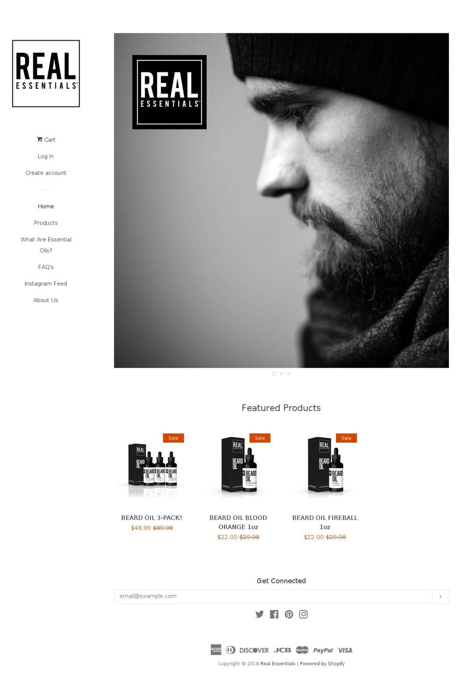 real-essentials.com — Shopify storefront screenshot