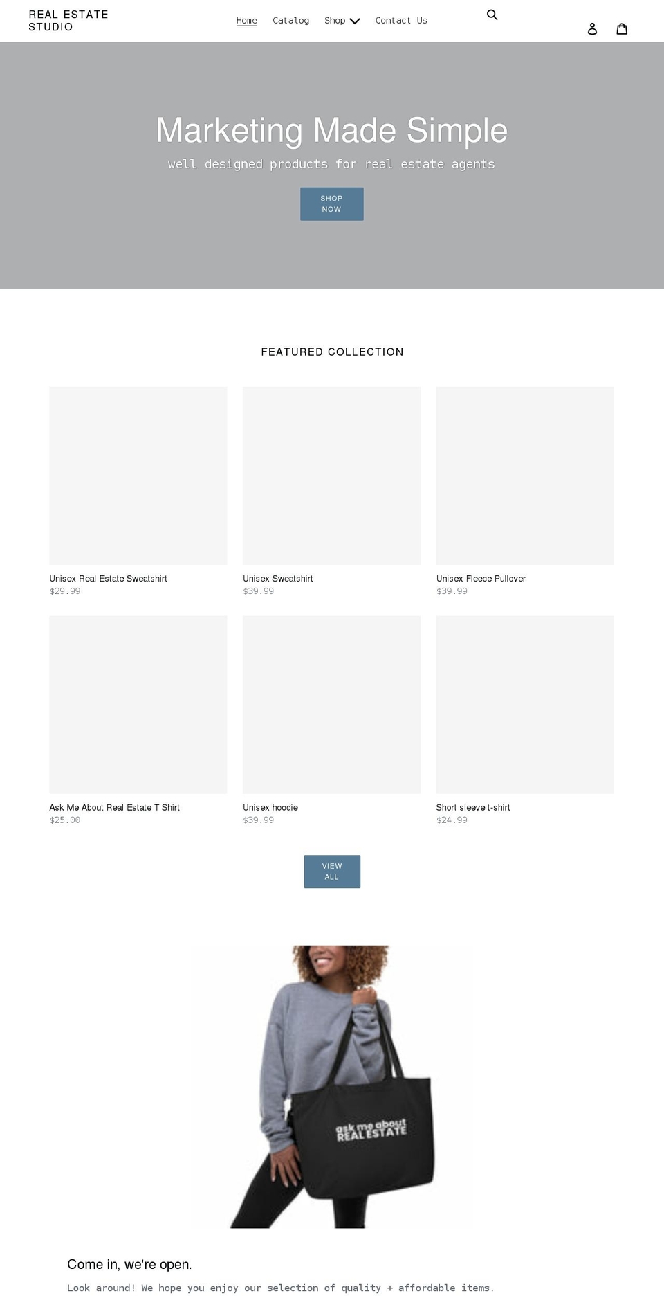 real-estatestudio.com shopify website screenshot