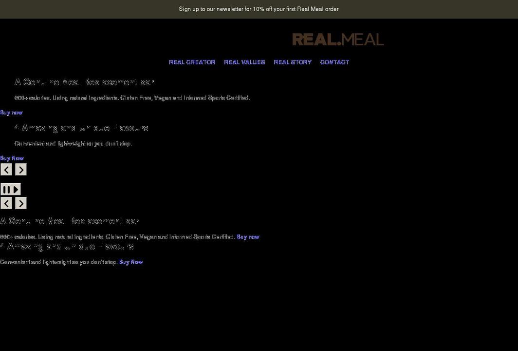 real-meal.co.uk shopify website screenshot