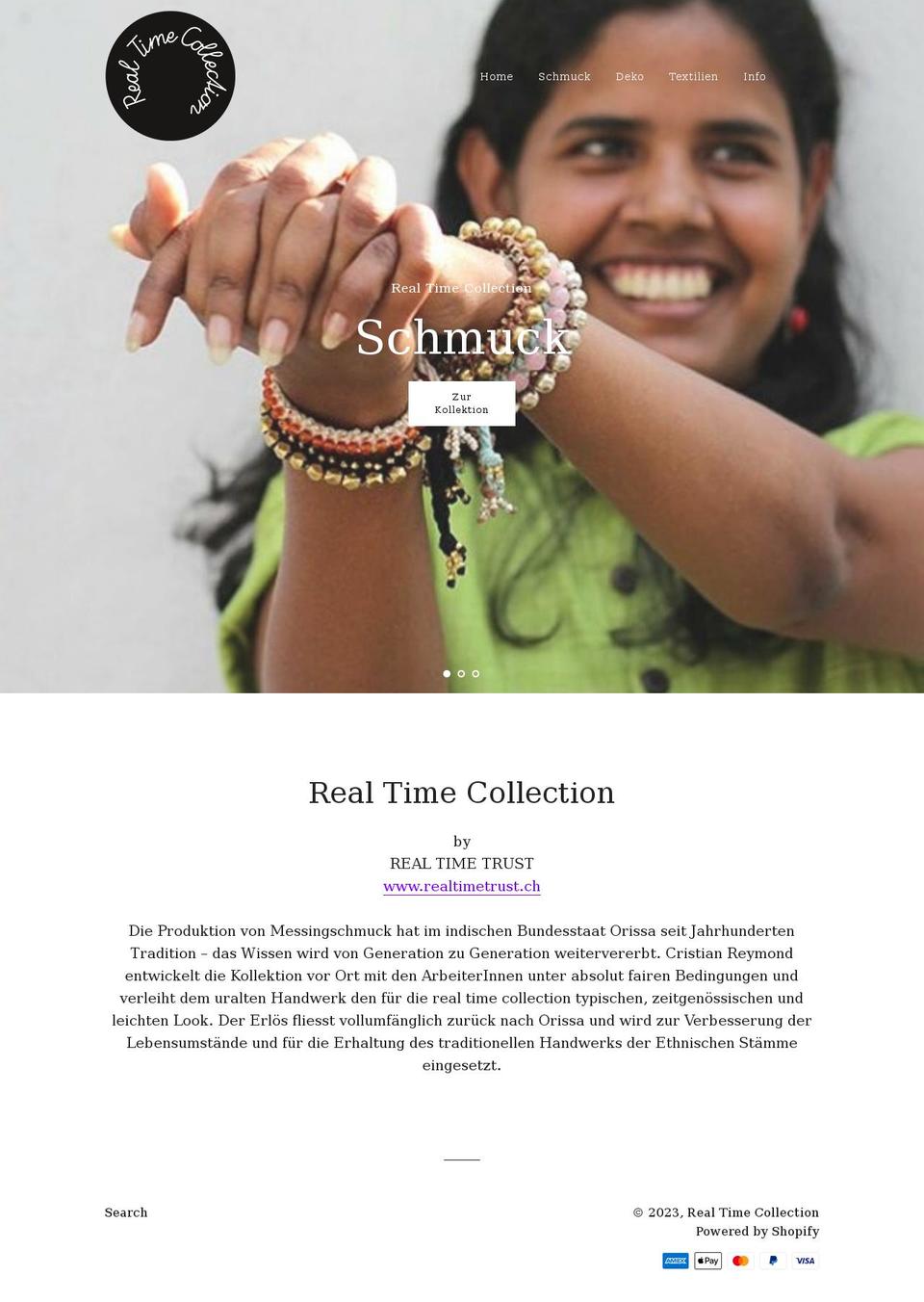 real-time-collection.myshopify.com shopify website screenshot