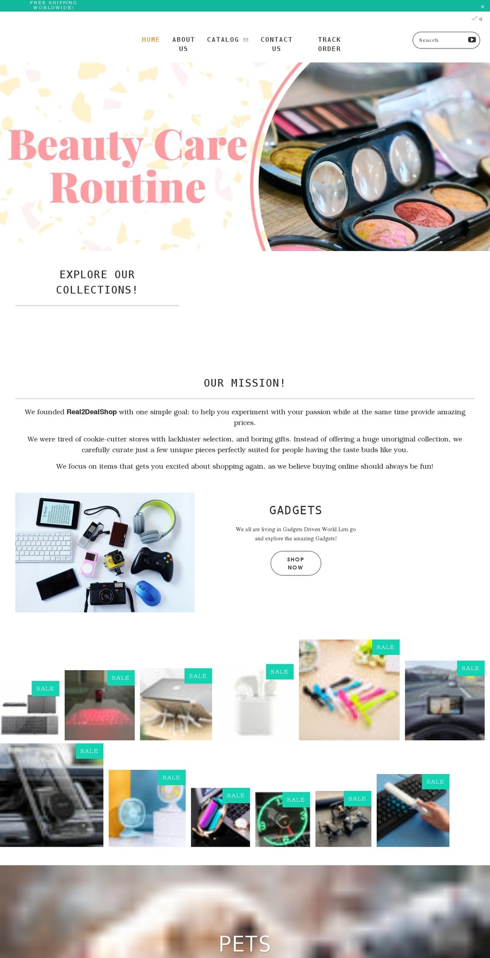 real2dealshop.com shopify website screenshot