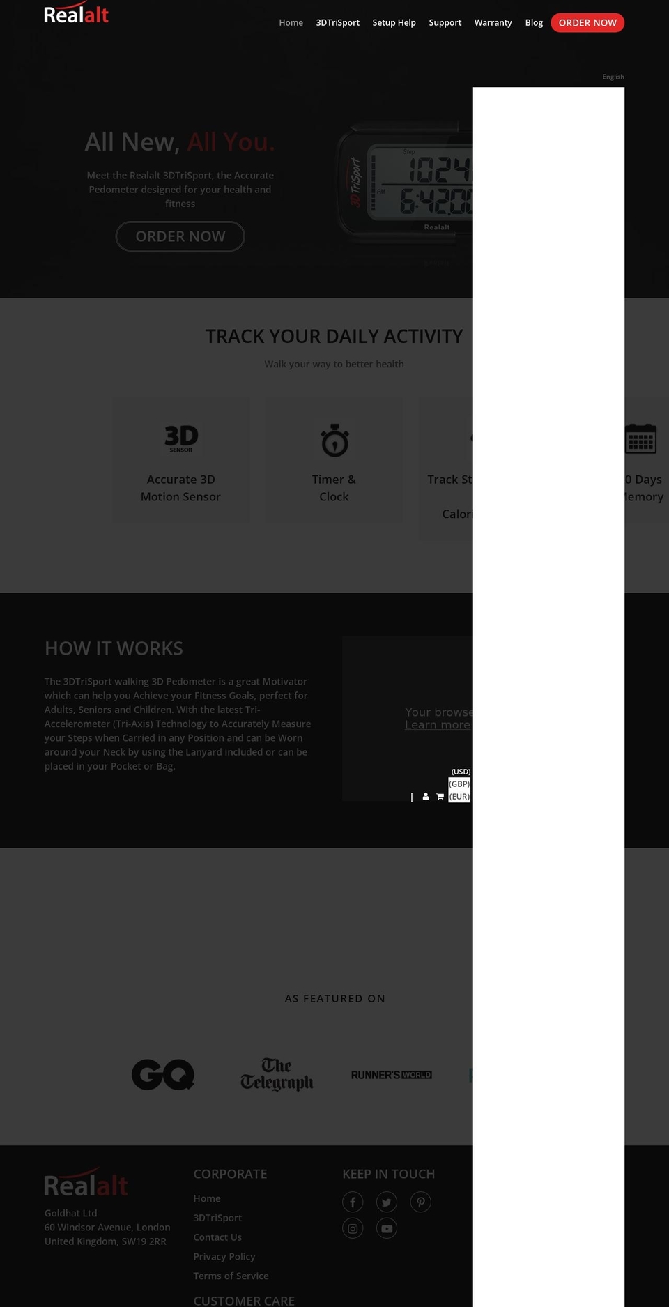 realalt.com shopify website screenshot