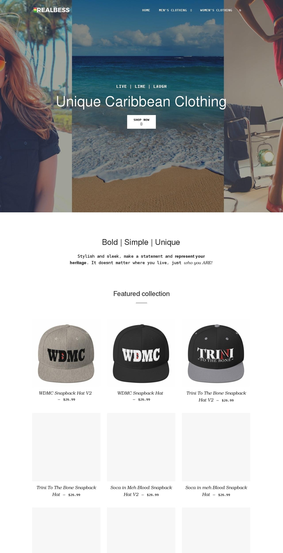 realbess.com shopify website screenshot