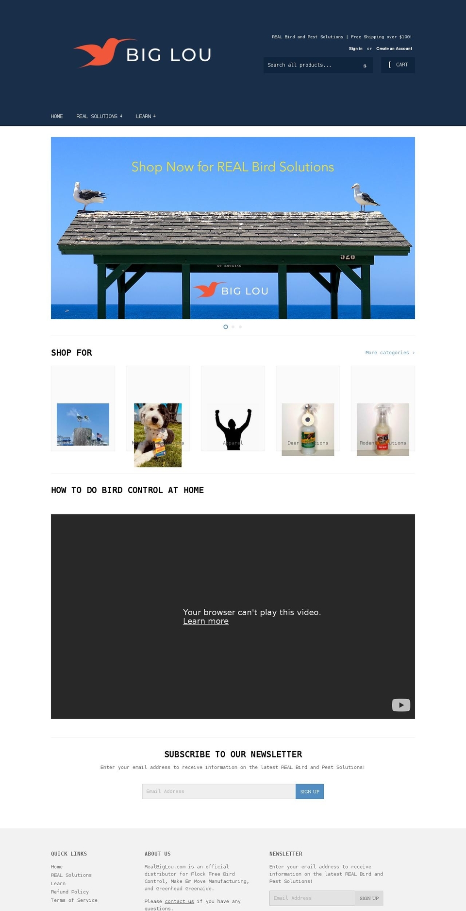 realbiglou.com shopify website screenshot