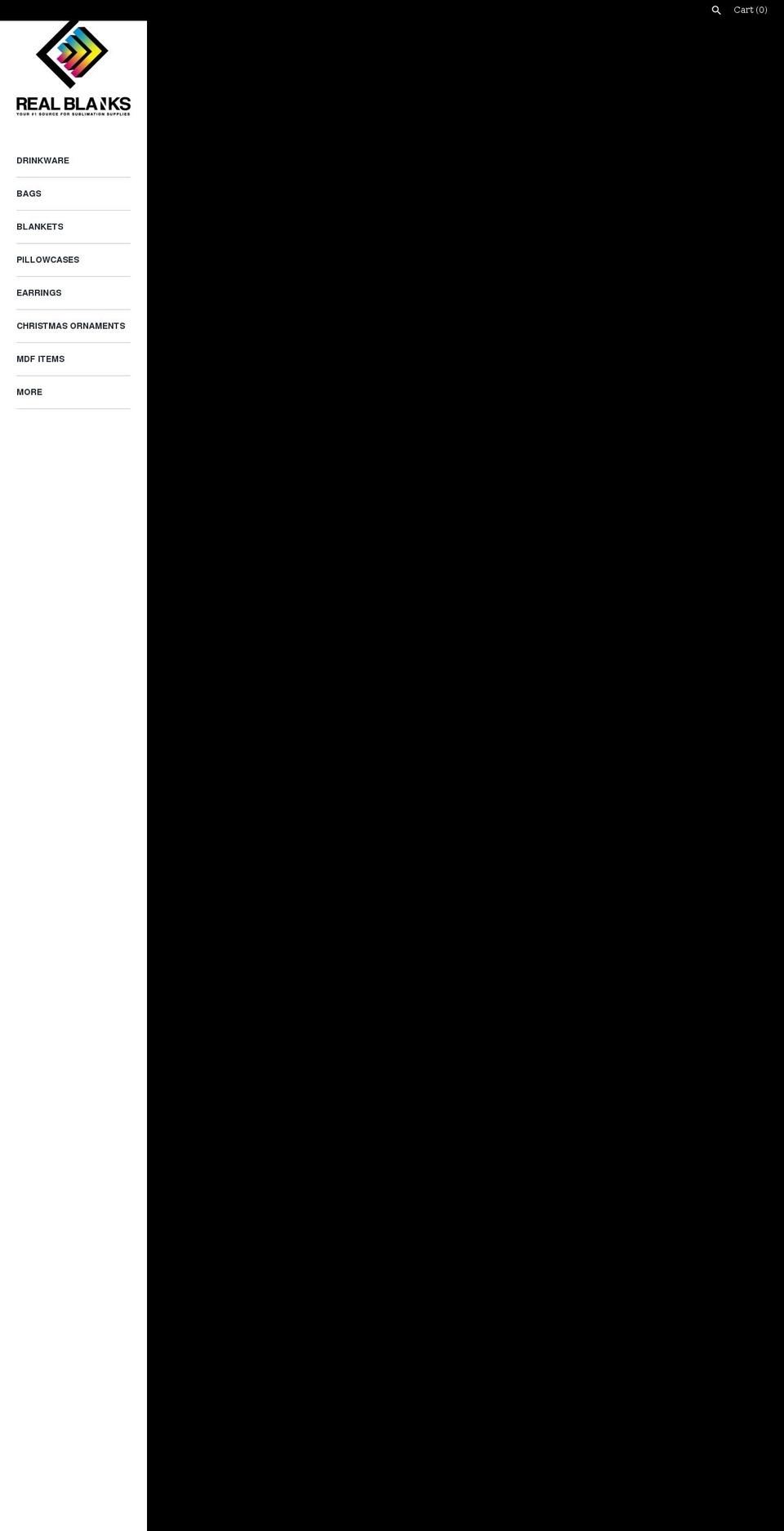 realblanks.com shopify website screenshot