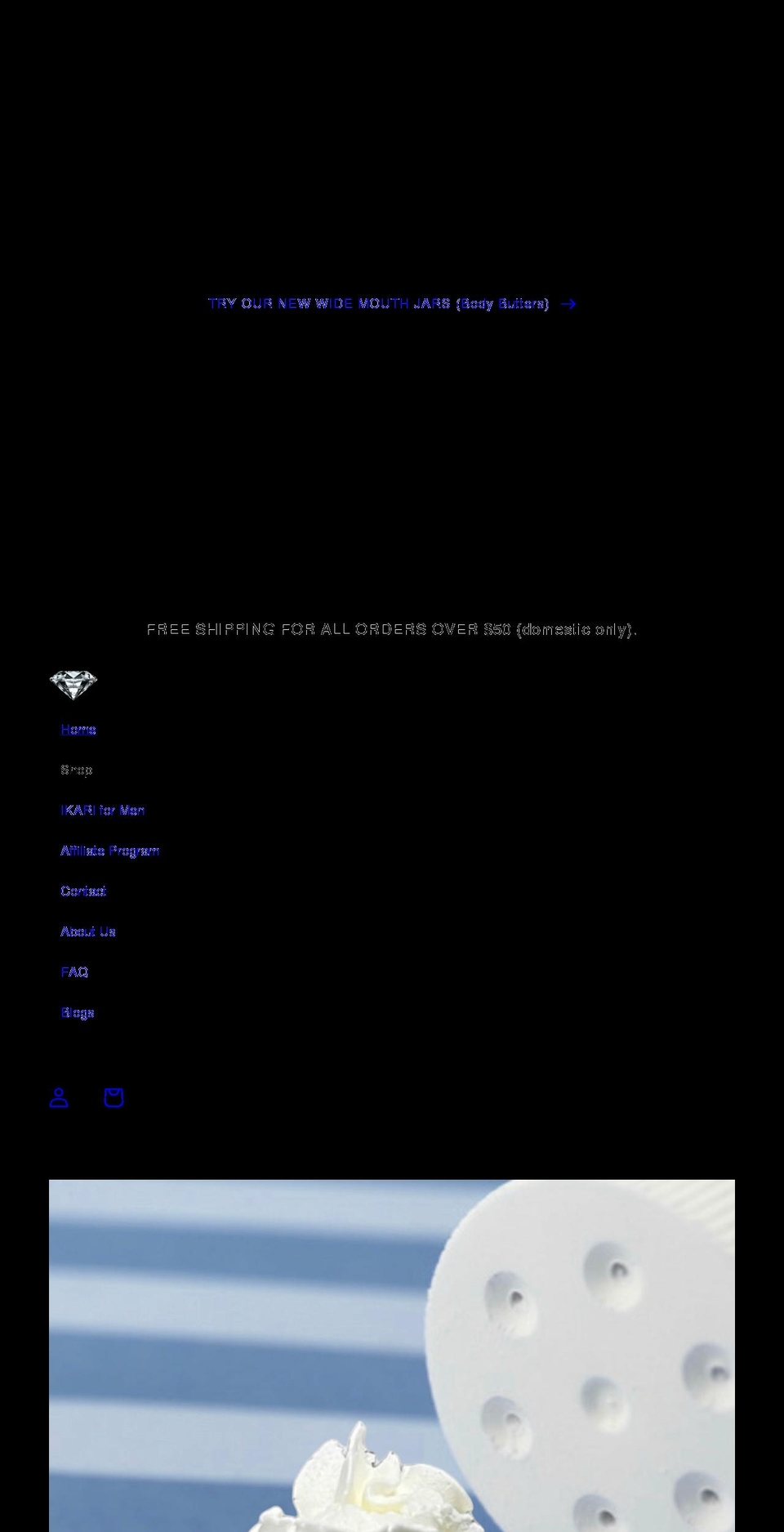 realblewcosmetics.com shopify website screenshot