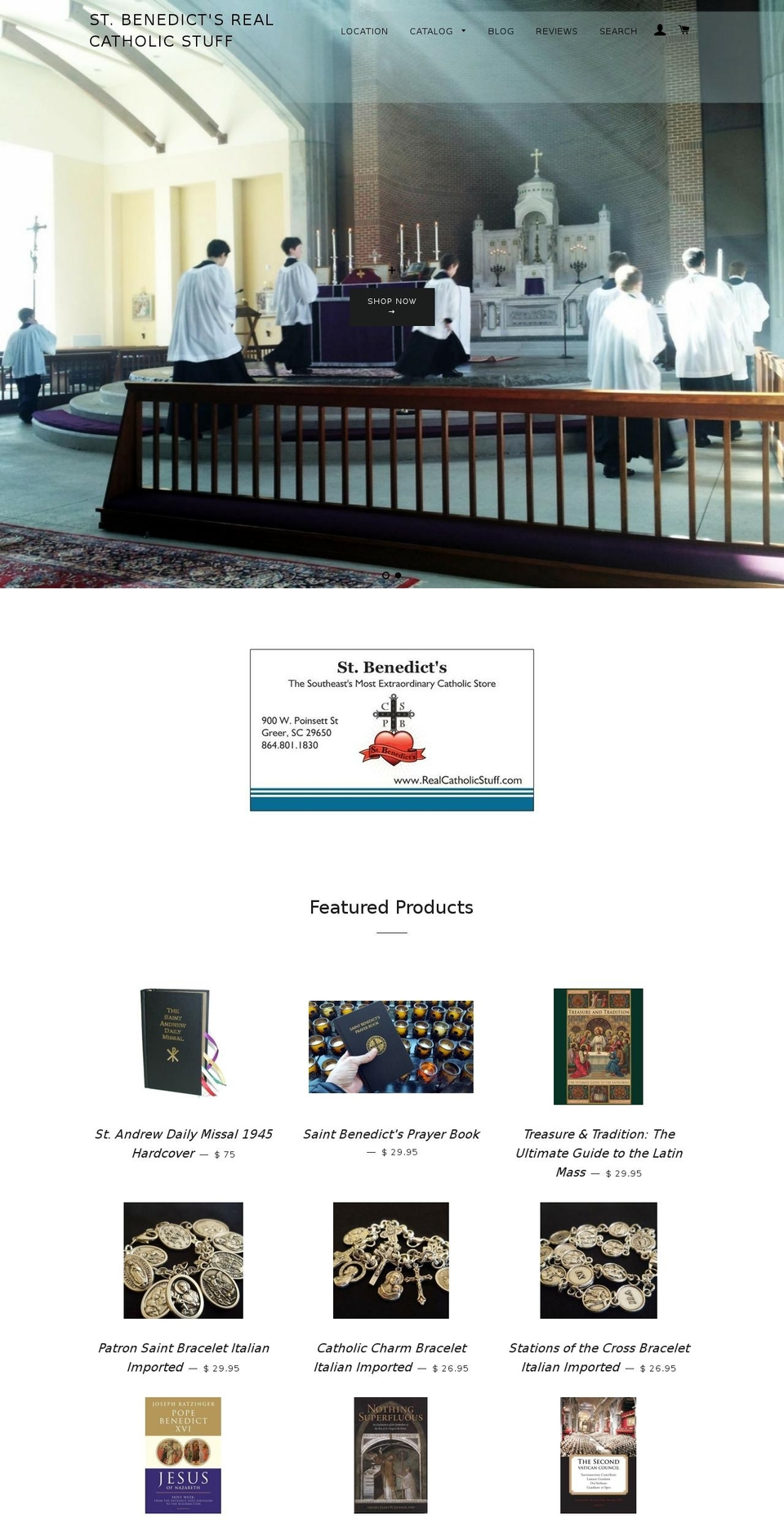 realcatholicpress.com shopify website screenshot