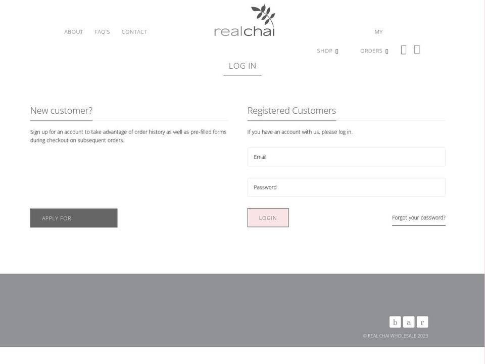 realchaiwholesale.com.au shopify website screenshot