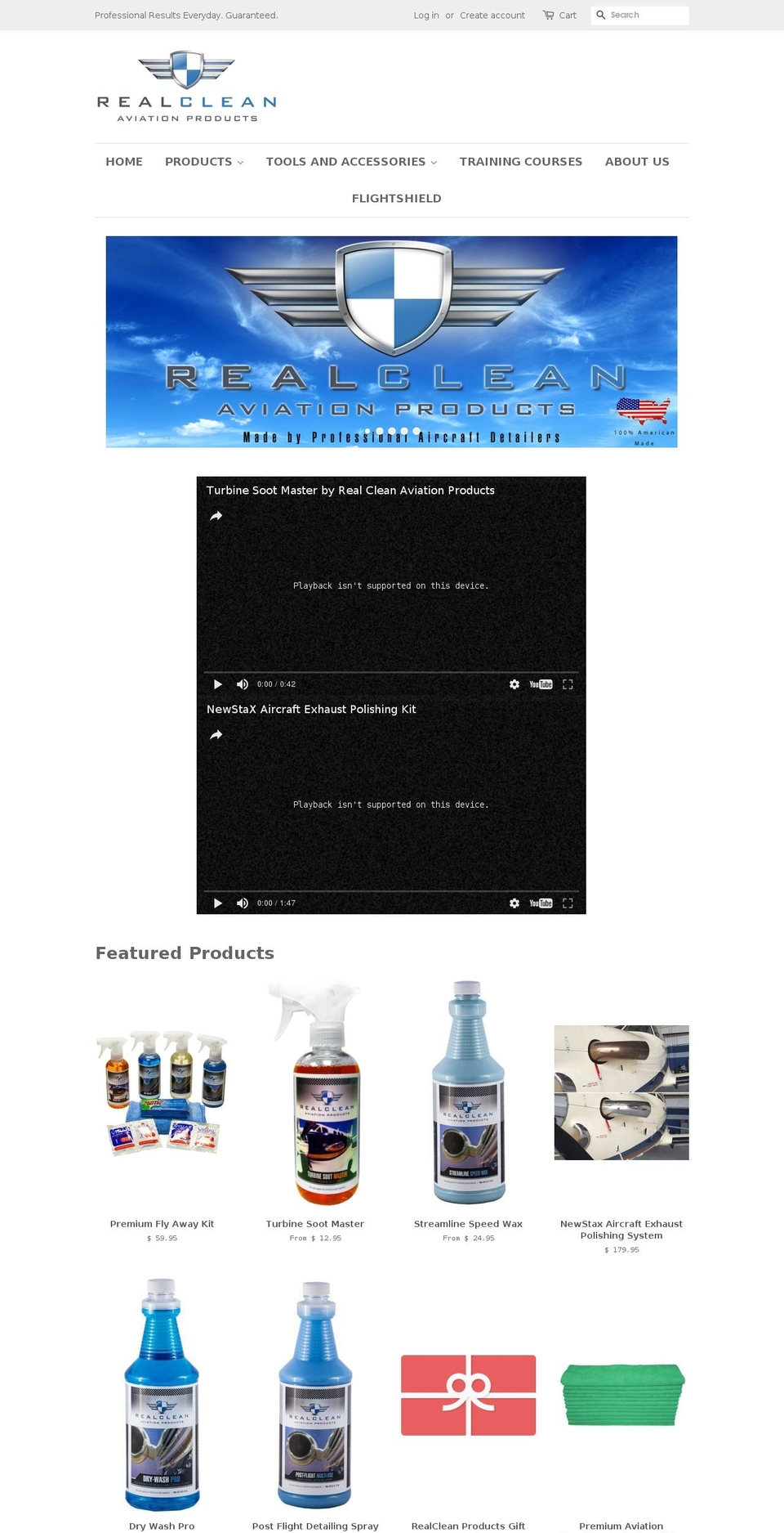 realcleanproducts.com shopify website screenshot