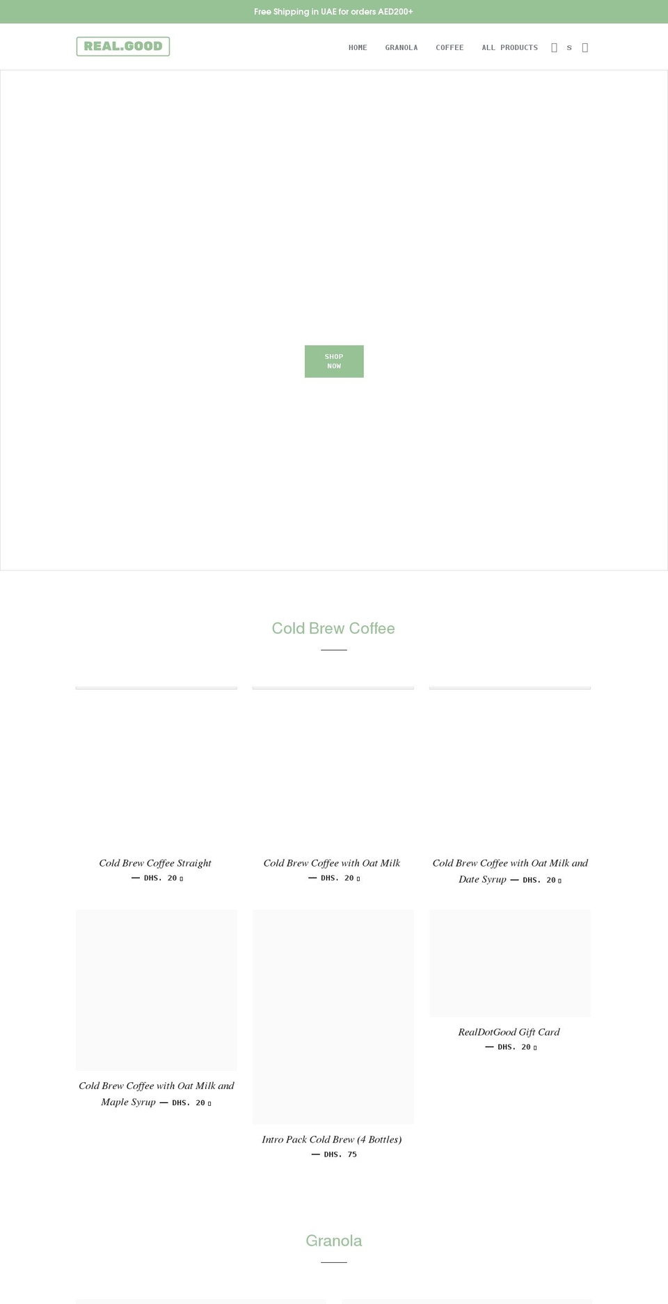 realdotgood.com shopify website screenshot