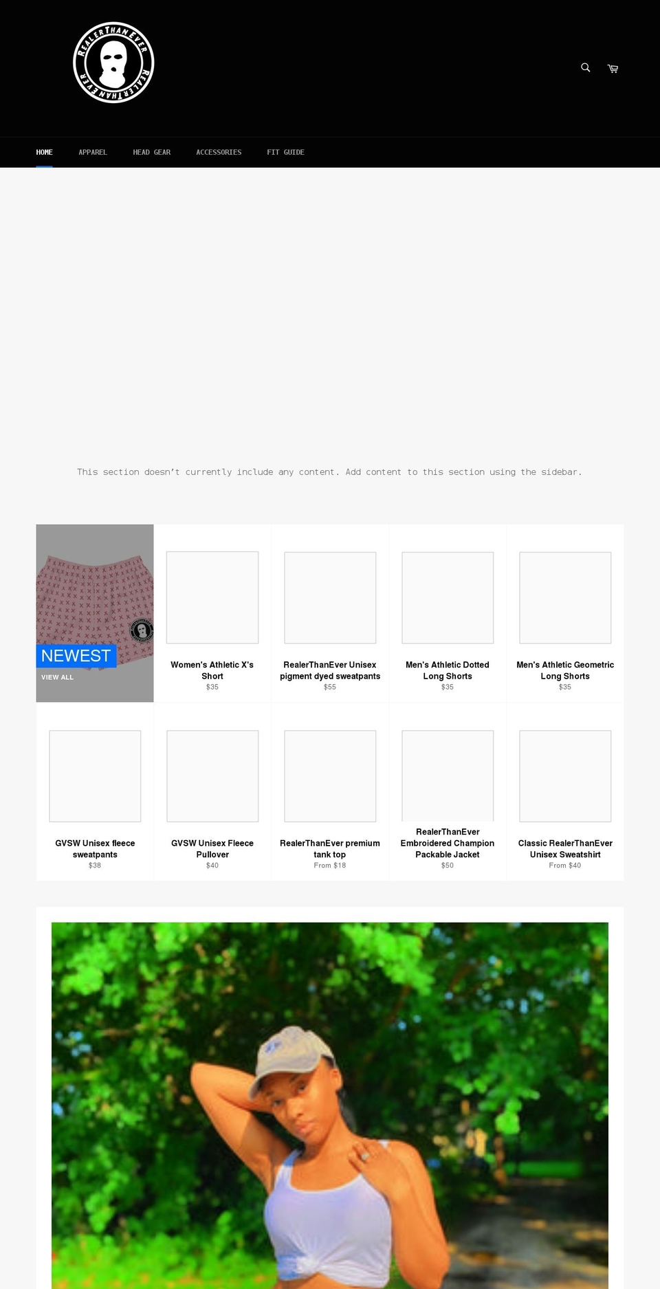 realerthanever.com shopify website screenshot