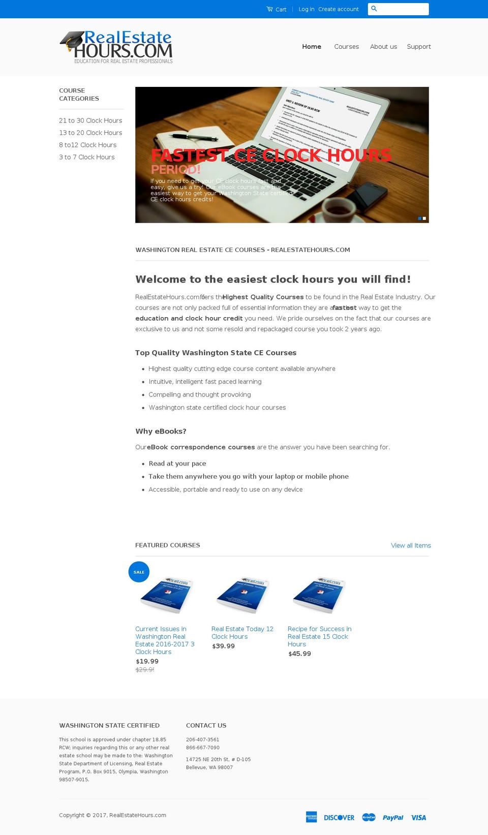 realestatehours.com shopify website screenshot