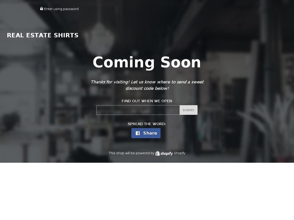 realestateshirts.com shopify website screenshot