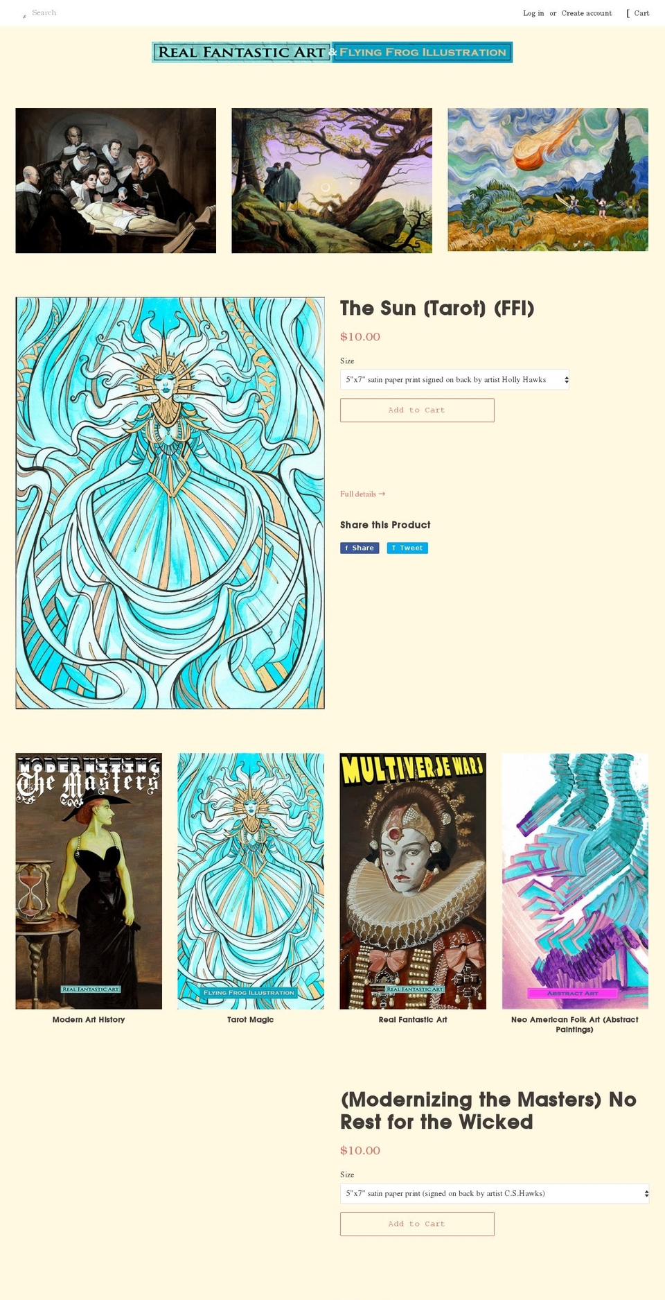 realfantasticart.com shopify website screenshot