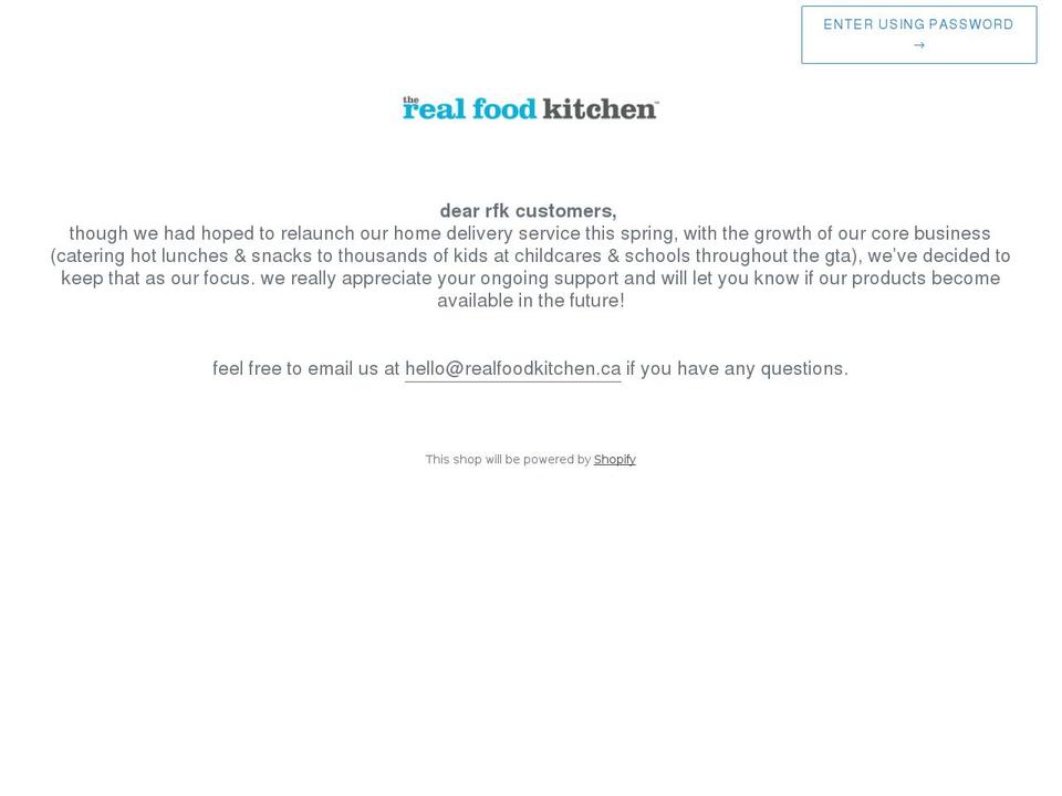 realfoodkitchen.ca shopify website screenshot