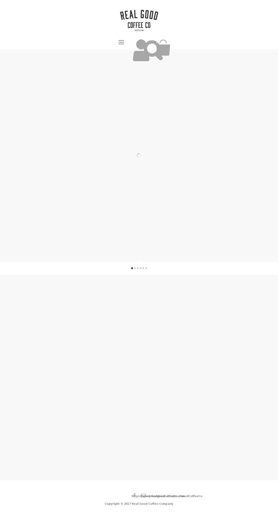 realgoodcoffeeseattle.com shopify website screenshot