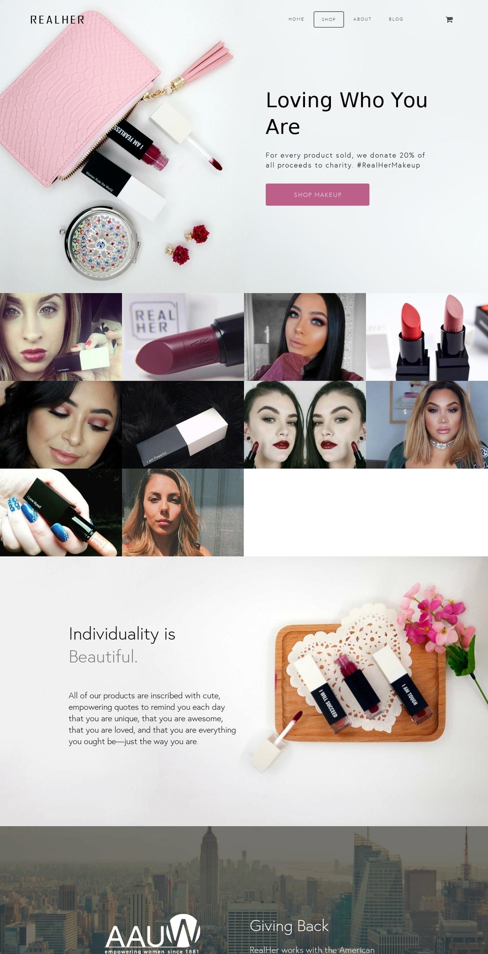 realher.com shopify website screenshot