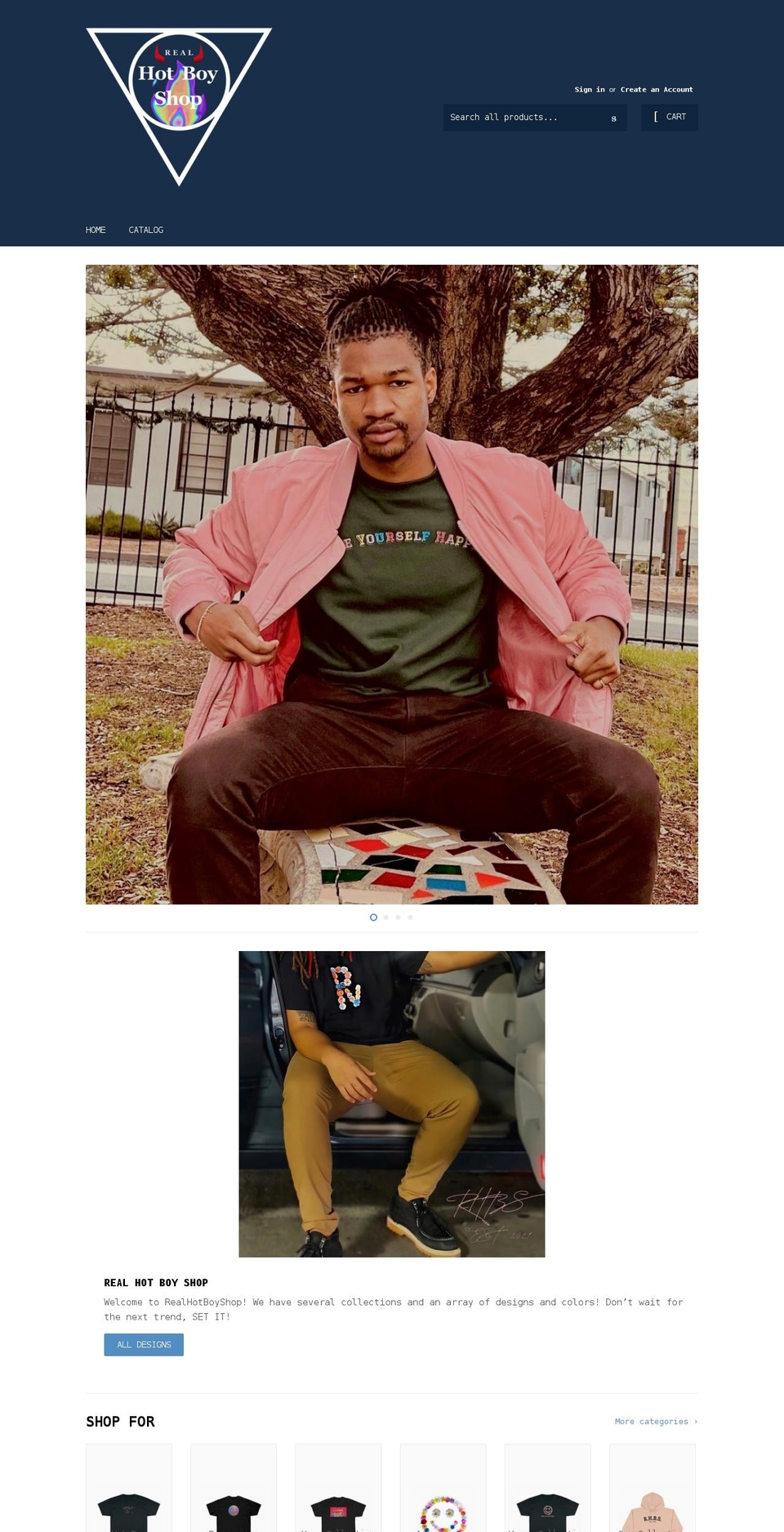 realhotboyshop.com shopify website screenshot